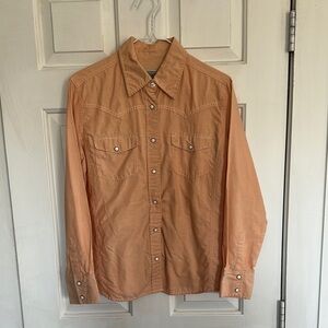Schmidt for her peace pearl button down size medium